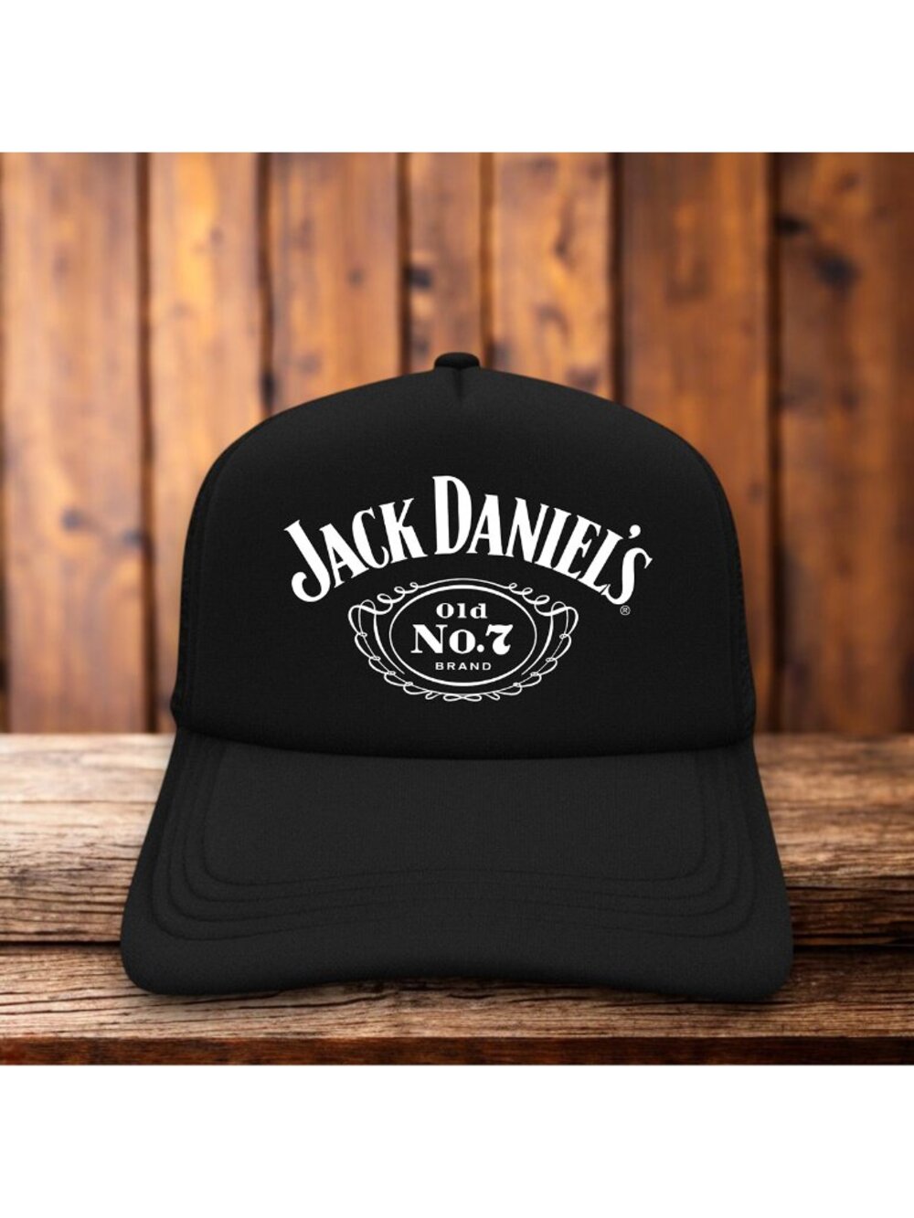 Jack Daniels Whiskey Mens Trucker Hat Black Snapback Baseball Cap